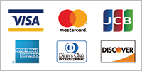 VISA / MasterCard / JCB / AMERICAN EXPRESS / Diner Club / DISCOVER